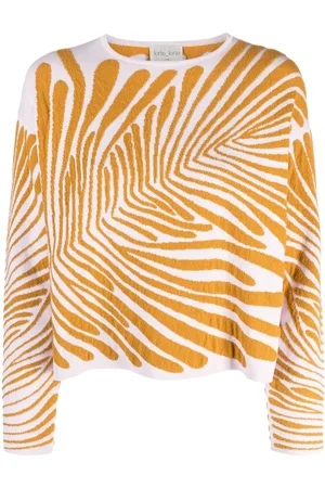 FORTE FORTE Patterned-jacquard textured-finish jumper