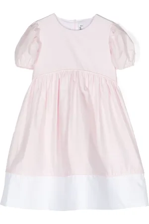 Il gufo Puff-sleeves two-tone dress