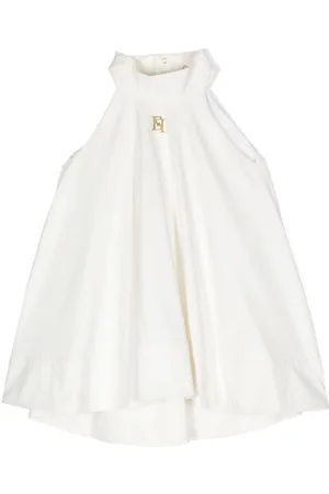Elisabetta Franchi Logo-plaque sleeveless dress