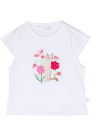 Il gufo Cat-print cotton T-shirt