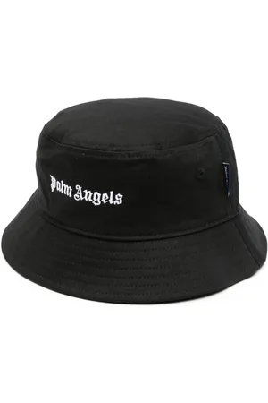 Palm Angels Embroidered-logo cotton bucket hat
