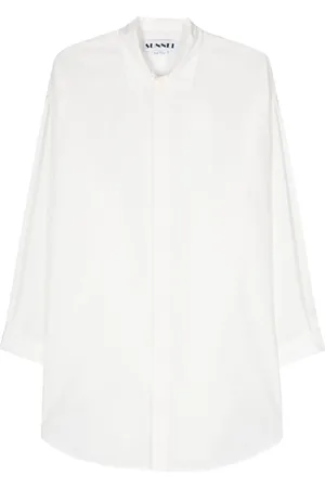 SUNNEI Logo-tag poplin shirt