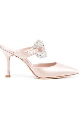 Manolo Blahnik Maidugura 90mm crystal-embellished mules