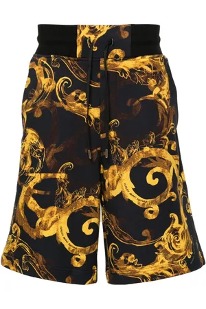 VERSACE Barocco-print cotton track shorts