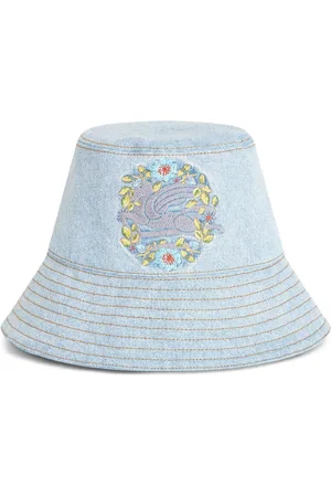 Etro Pegaso embroidered denim bucket hat