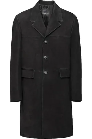 Prada Single-breasted suede coat