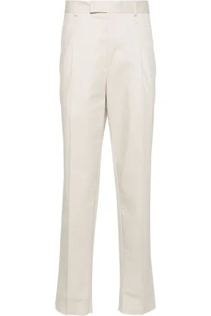 Ermenegildo Zegna Mid-rise pleated chino trousers