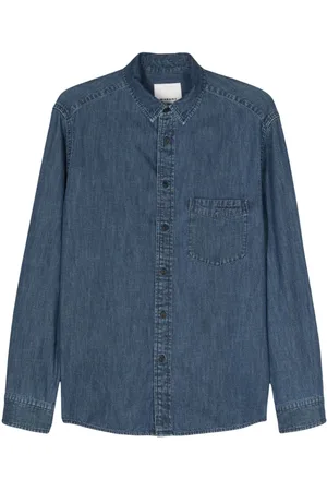 Isabel Marant Lako embroidered-logo denim shirt