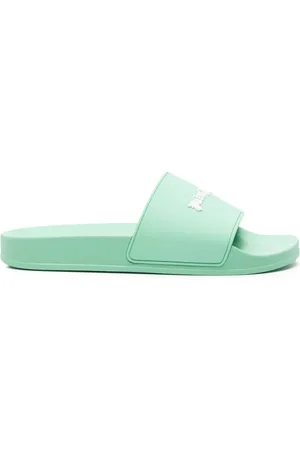 Palm Angels Logo-embossed grained slides