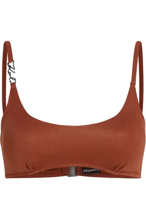 Karl Lagerfeld Signature bandeau bikini top