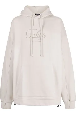 FIVE CM Terry embroidered cotton hoodie