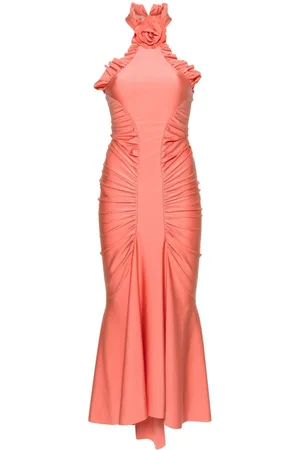 Serafini Ruffled halterneck maxi dress