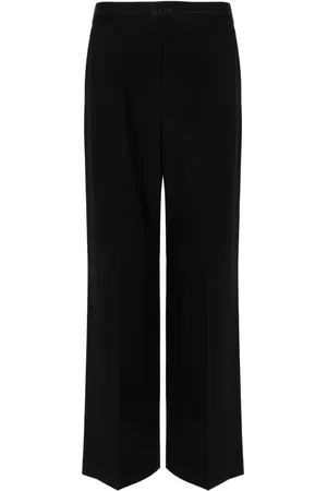 Msgm Logo-waistband wide-leg trousers
