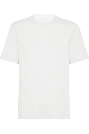 Brunello Cucinelli M??lange-effect cotton T-shirt