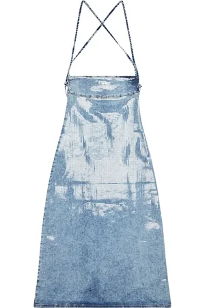 Diesel De-Held S open-back denim midi dress