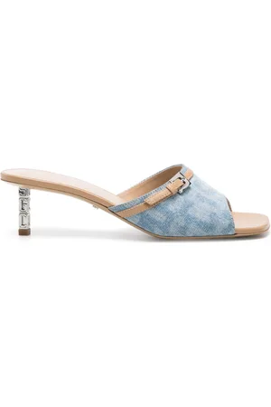 GCDS 60mm monogram-pattern leather mules