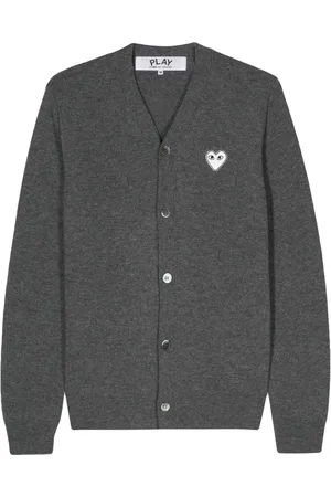 Comme des Garçons Heart-patch wool cardigan