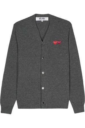 Comme des Garçons Heart-patch wool cardigan