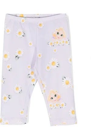 MONNALISA Daisy-print stretch-cotton leggings