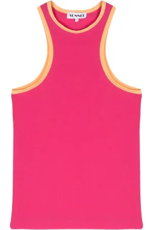 SUNNEI Contrasting-borders tank top