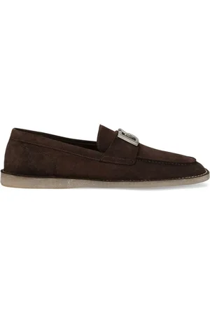 Dolce & Gabbana Logo-plaque suede loafers