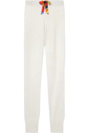 Puccini Pointelle-knit cashmere track pants