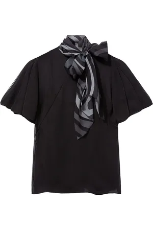 Puccini Iride-print silk top