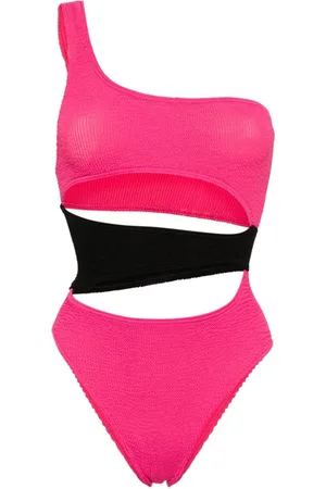Bond Eye Splice cut-out smocked swimsuit