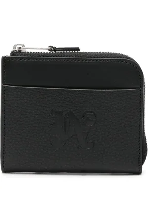 Palm Angels Logo-debossed leather wallet
