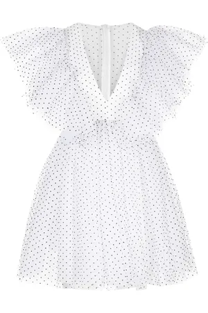 Macgraw Tabetha micro-dot print flared dress