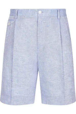Dolce & Gabbana Button-fastening linen shorts