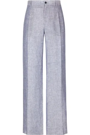 Dolce & Gabbana Straight-leg linen trousers