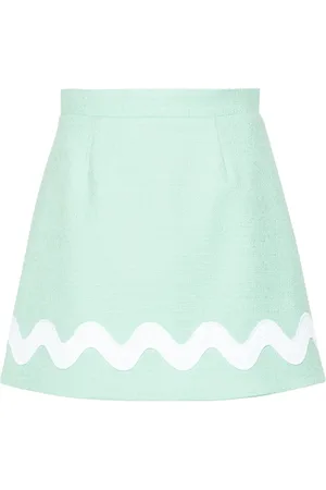 Patou Wave tweed mini skirt
