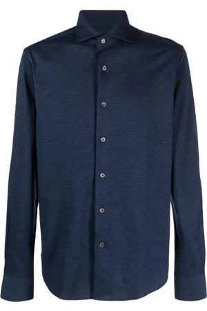 Orian Mélange-effect long-sleeve shirt