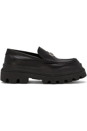 Dolce & Gabbana Logo-plaque leather loafers