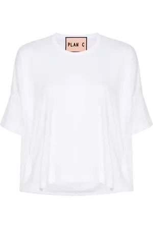 Plan C Draped cotton T-shirt