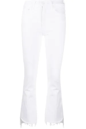 Mother The Insider frayed cropped jeans