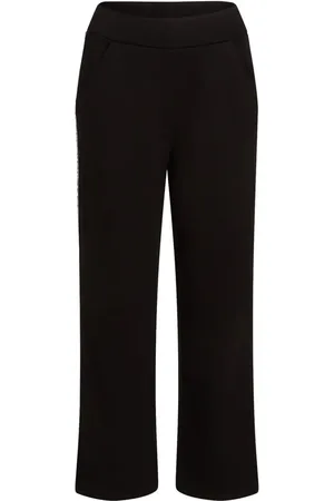 Karl Lagerfeld Logo-tape wide-leg trousers