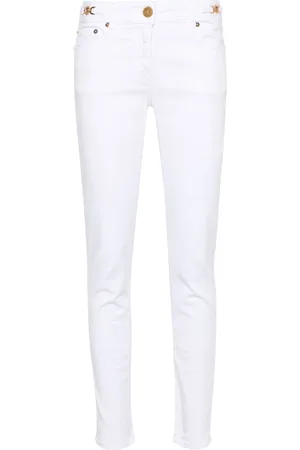 VERSACE Medusa-plaque skinny jeans