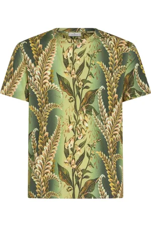 Etro Foliage-print cotton T-shirt