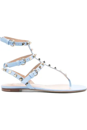 VALENTINO GARAVANI Rockstud flat leather sandals
