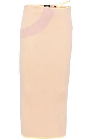 GCDS Comma logo-plaque ribbed skirt