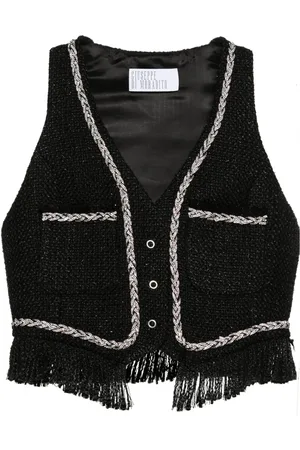 GIUSEPPE DI MORABITO Rhinestone-embellished boucl?? vest