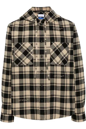 OFF-WHITE Checked hooded shirt