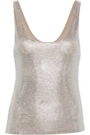 GIUSEPPE DI MORABITO Crystal-embellished tank top