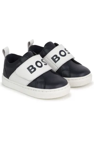 HUGO BOSS Logo-print two-tone panelled sneakers