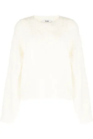 B+AB Cable-knit brushed jumper