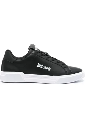 Roberto Cavalli Logo-print leather sneakers