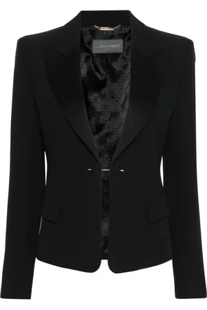 Alberta Ferretti Wide-peak-lapels crepe blazer