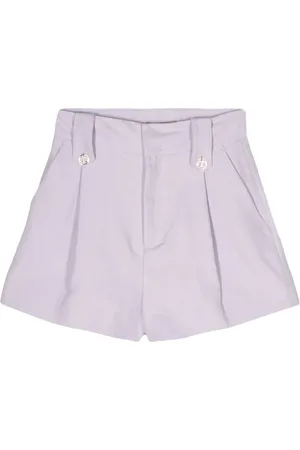 Twin-Set Pleat-detail twill shorts